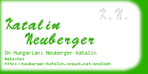 katalin neuberger business card